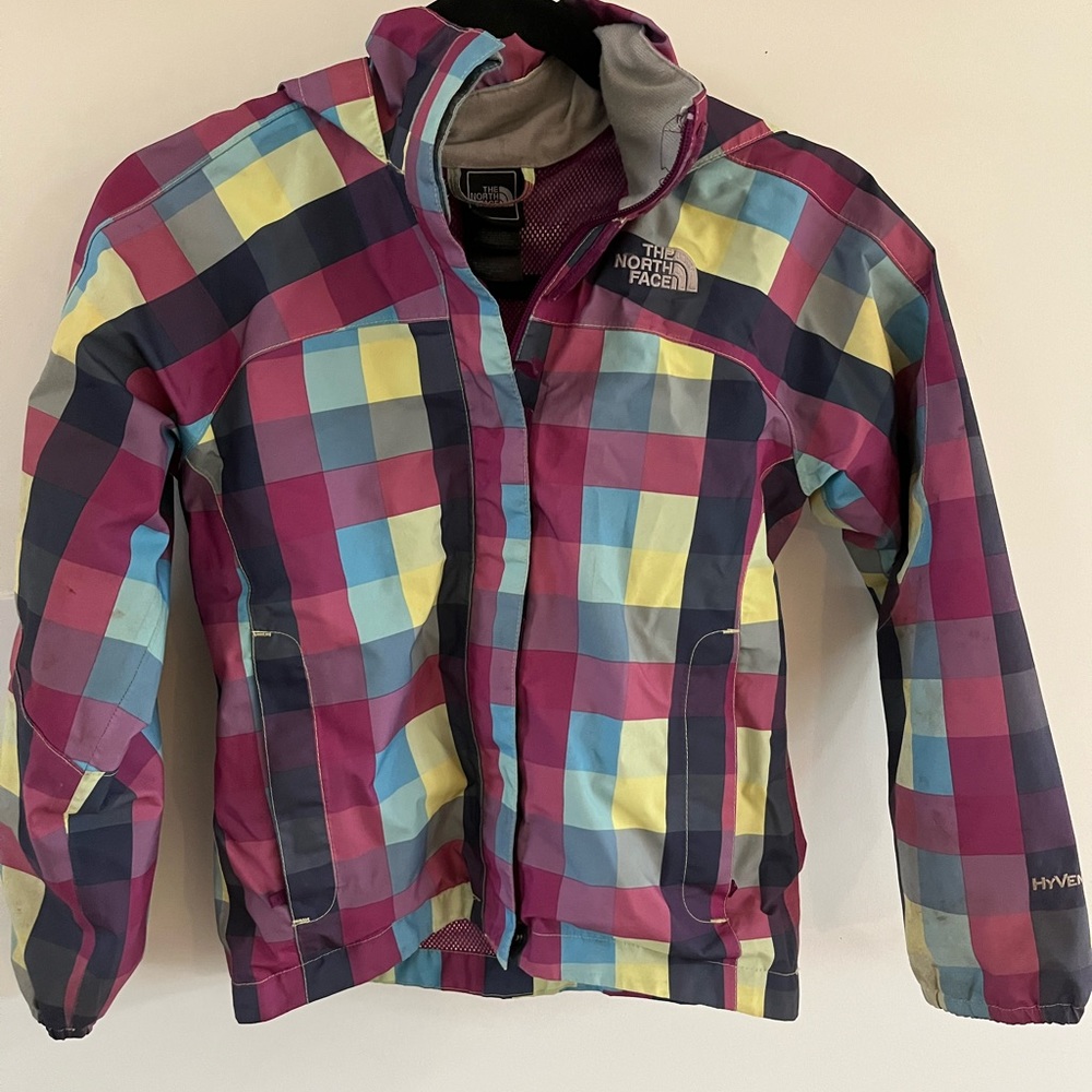 The North Face girls rain jacket - size 7/8